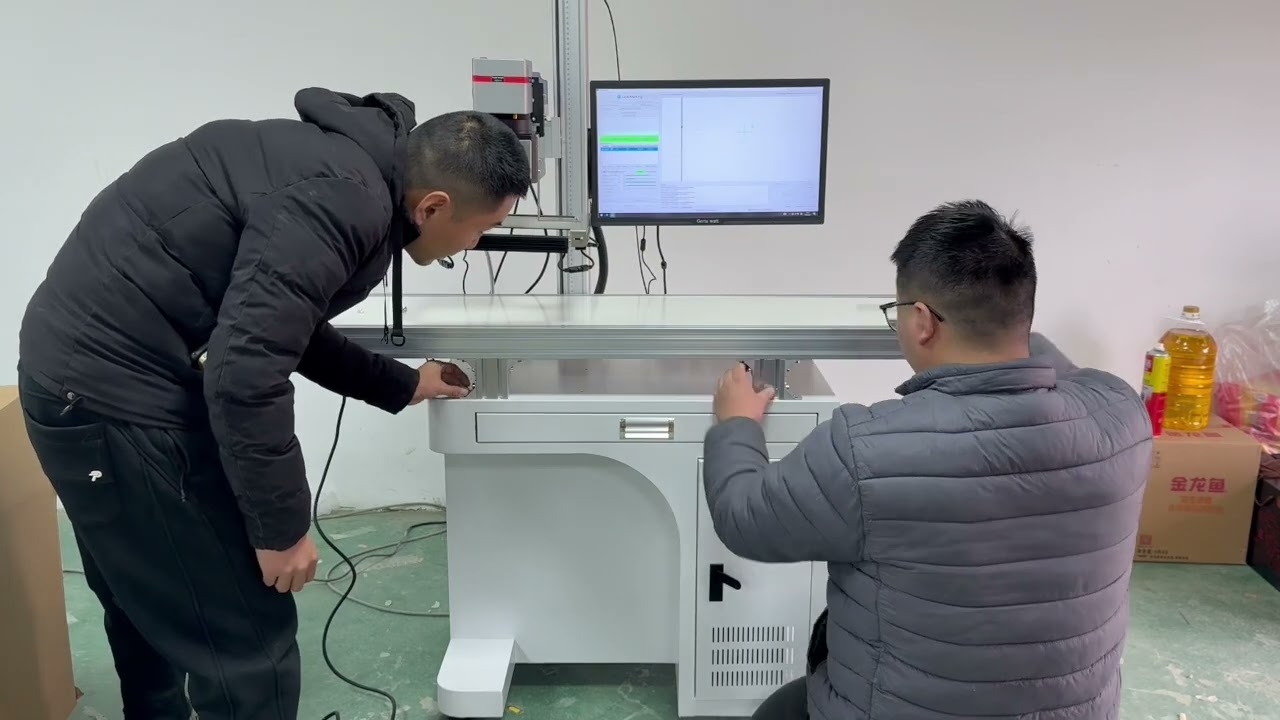 Ccd with belts laser marking machine 