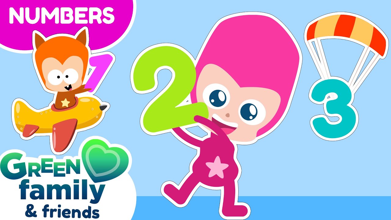 🔢 NUMBERS SONG with FRIENDS 🔢 | Nursery Rhymes in ENGLISH | Green Family Kids Songs | Green Family