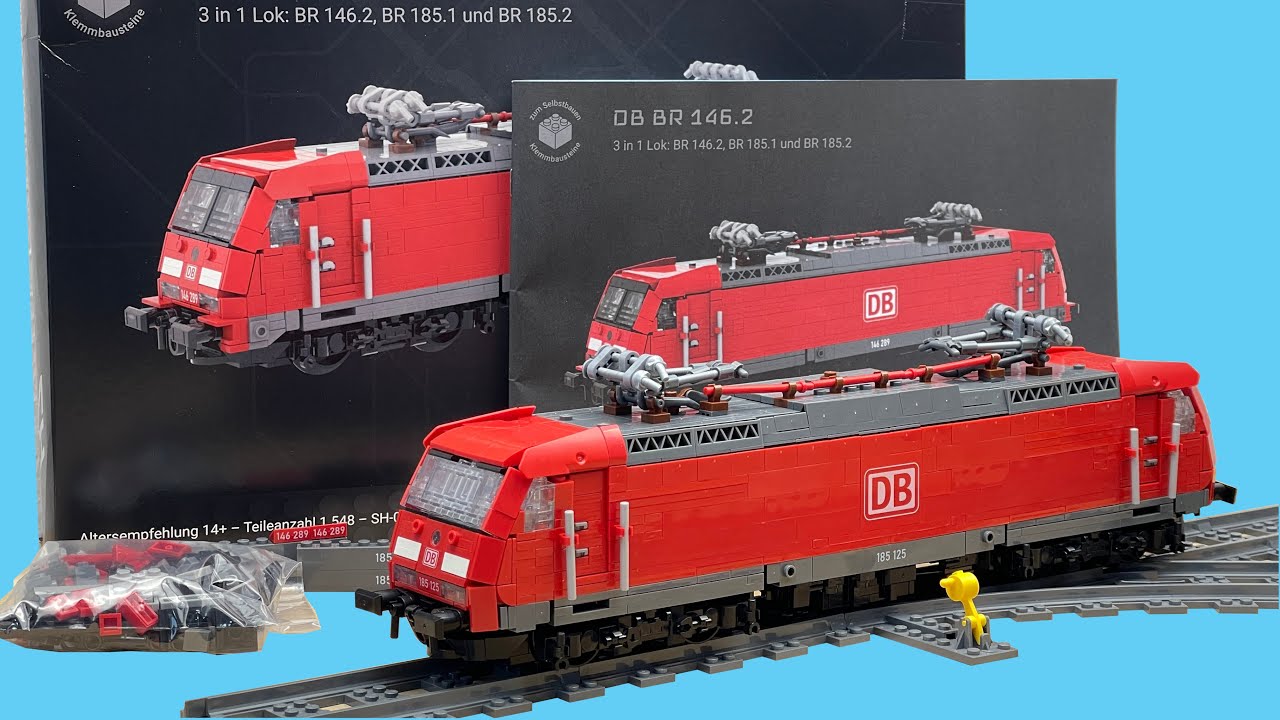 Review & Fahrtest Stone-Heap Traxx 3 in 1 Klemmbaustein Set BR 146 185 mit DB Lizenz