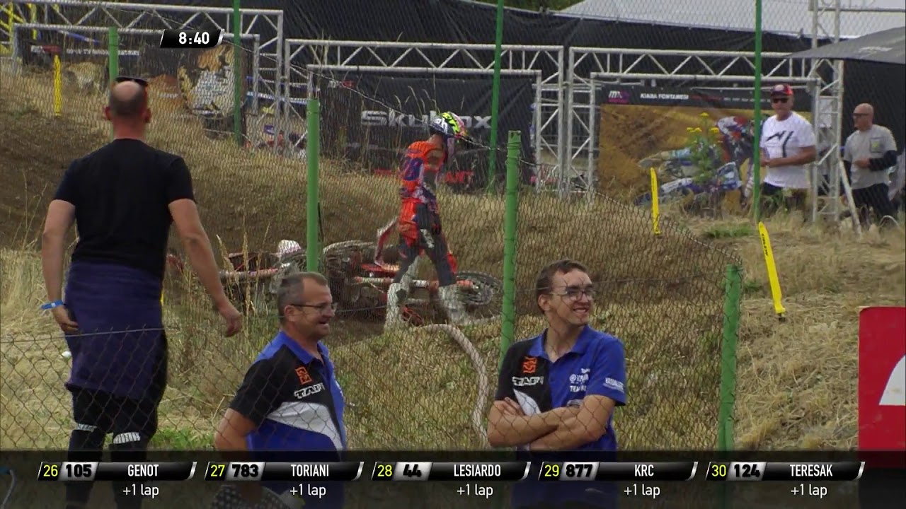 Tom Vialle & Calvin Vlaanderen crash - MX2 Race 1 MXGP of Czech Republic 2019