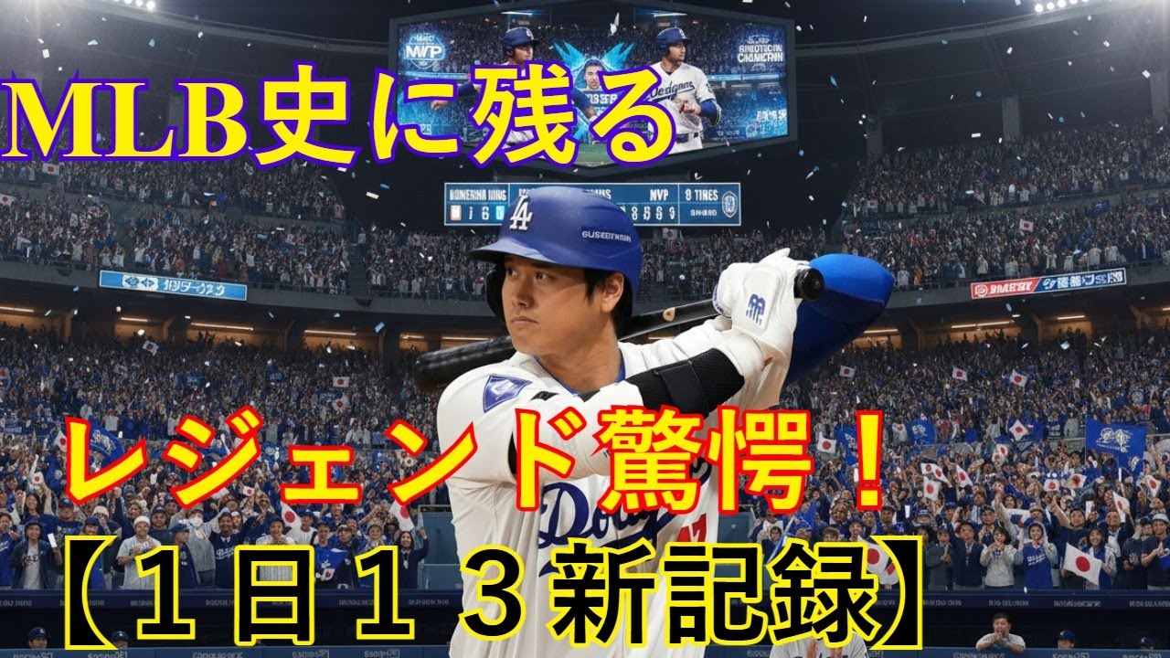 大谷翔平、MLB史に残る【1日で13の新記録】達成！レジェンド驚愕「全て大谷だ」規格外の記録更新と海外の反応