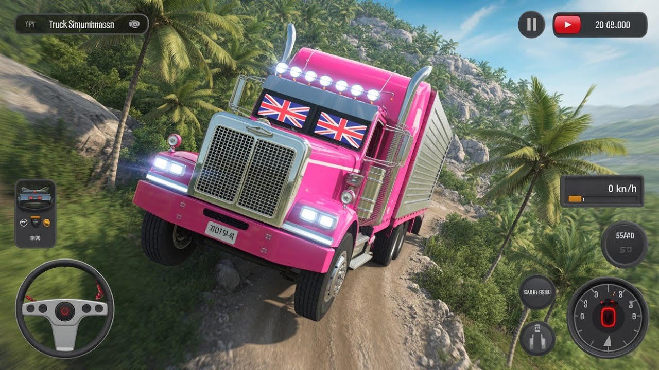 Cargo Truck Driving in Rain 🌧️ | Impossible Roads Gameplay | Bunny Play and Fun