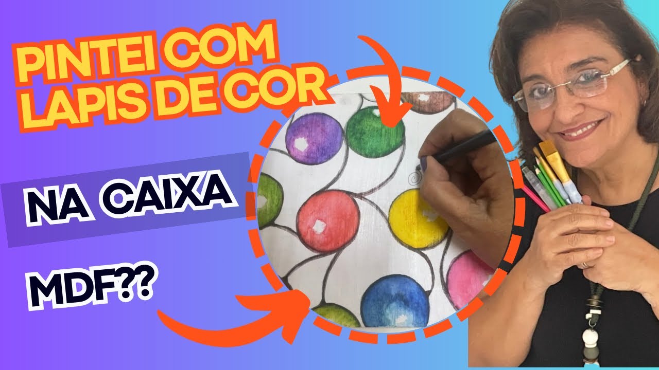 usei lapis de cor de um  jeito diferente, na caixa!
