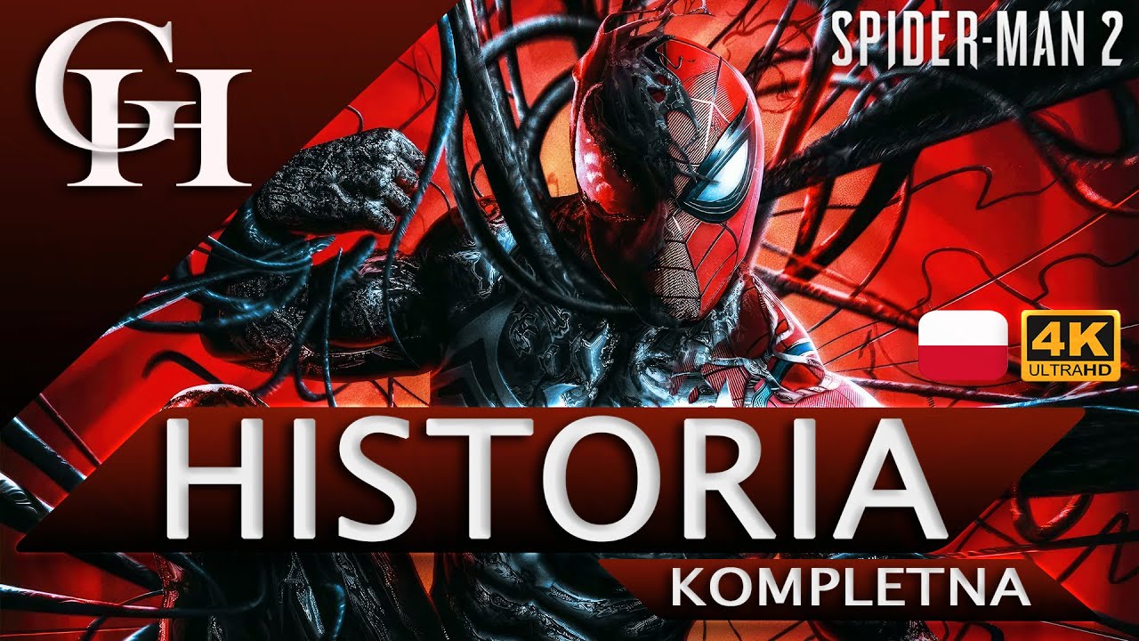 SPIDER-MAN 2 [ GROWY FILM DUBBING PL ] KOMPLETNA HISTORIA Z GRY [KINOWY GAMEPLAY/CUTSCENKI] FILM 4K