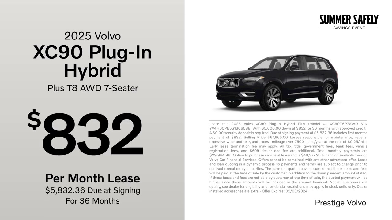 Volvo XC90 Plug-In Hybrid 08/31/2024 4251499