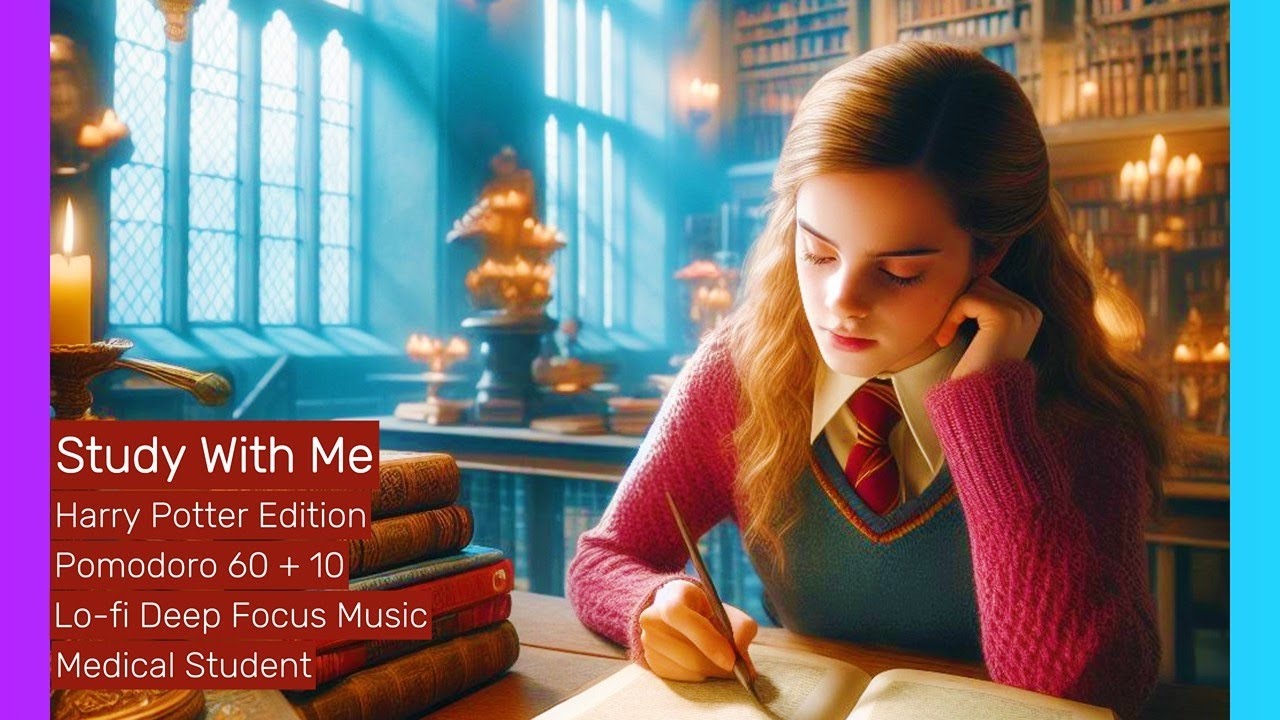 📚 Live LONG Study Session 📚  | Pomodoro 60/10 | Medical Student | Lofi Focus Music | Harry Potter