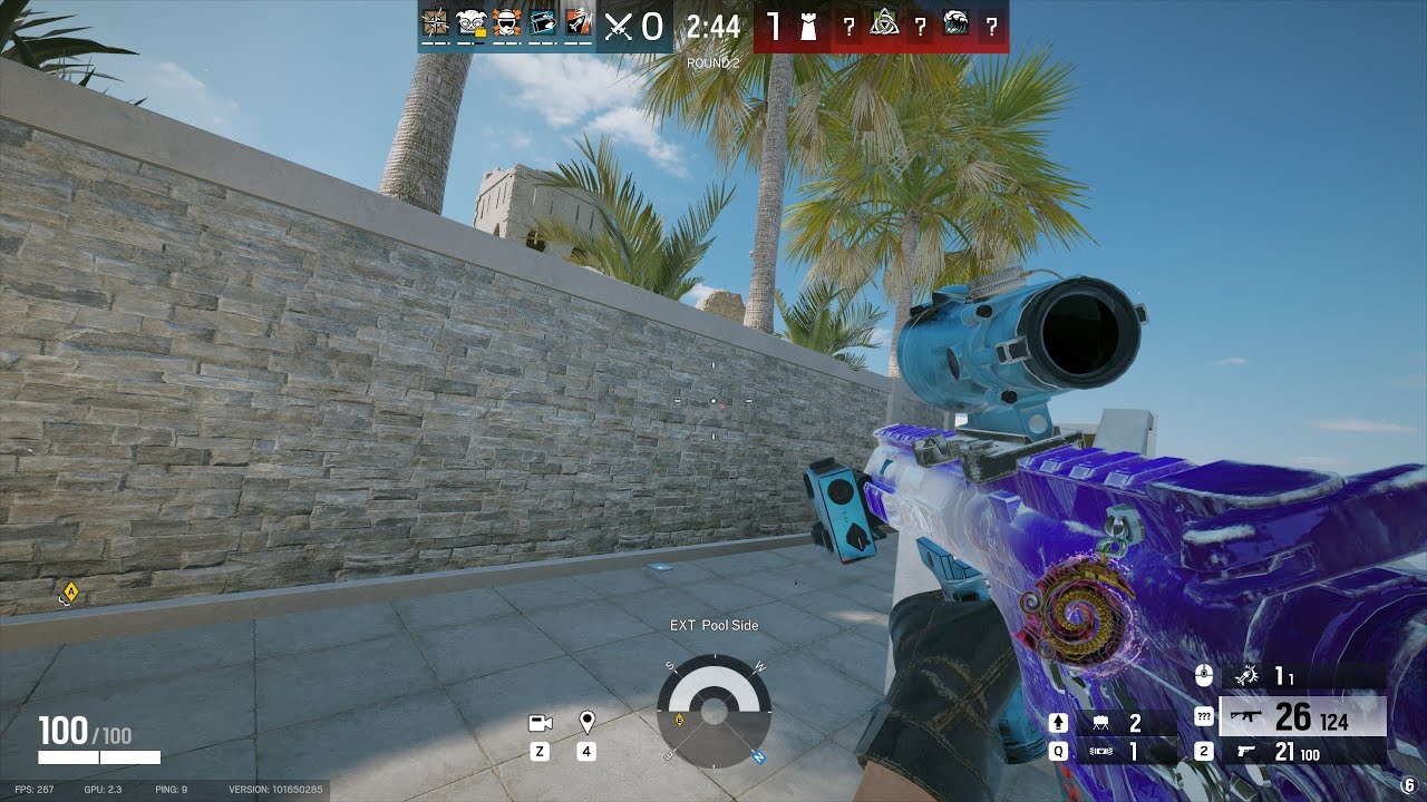 Crazy Purple Black Ice Glitch Rainbow Six Siege