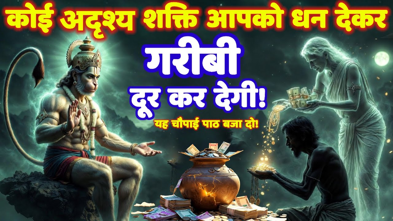 हनुमान चालीसा का यह चौपाई बजाते ही 💰 कोई अदृश्य शक्ति धन देकर गरीबी दूर कर देगा! Hanuman Chalisa