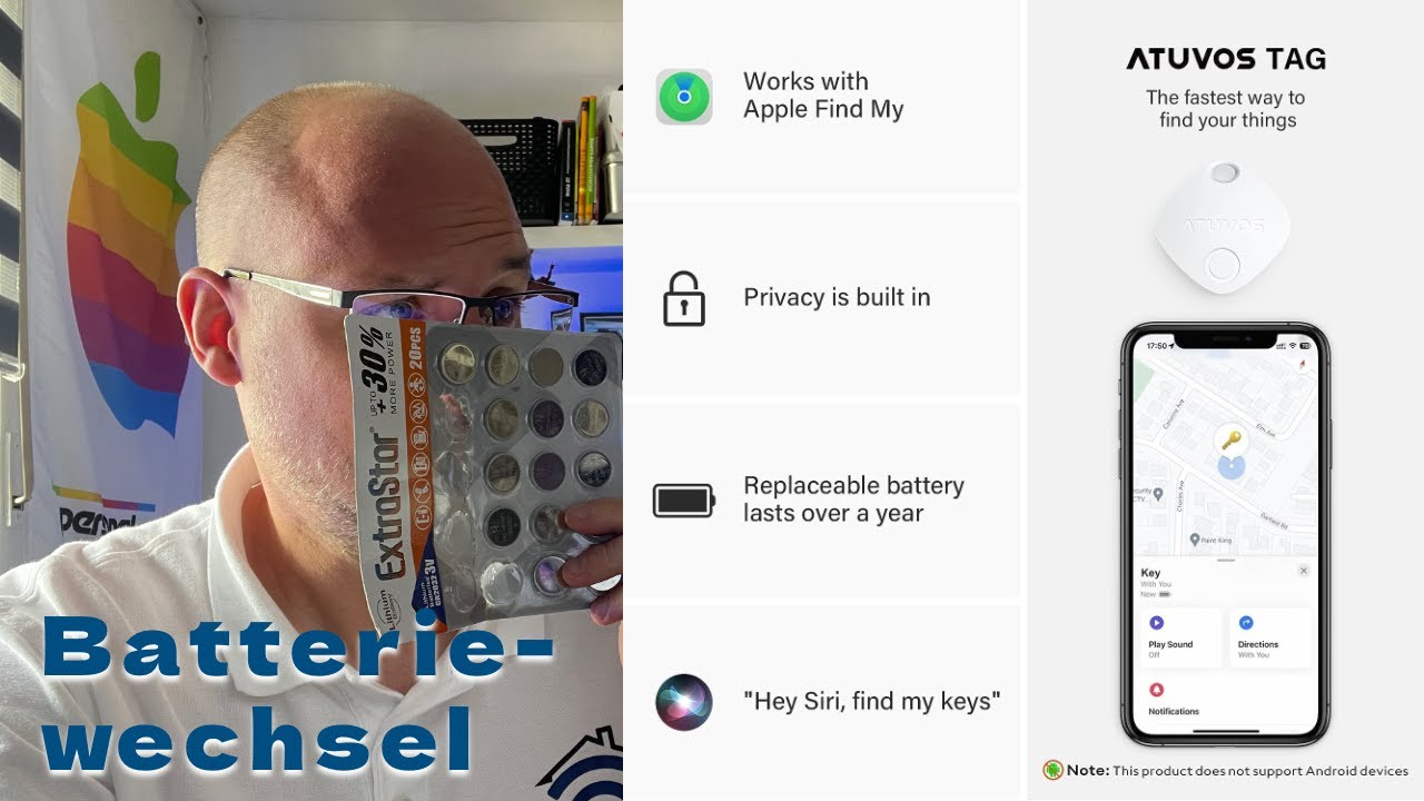 🔑🔭 Atuvos Schlüsselfinder für Wo-ist? Batteriewechsel - Einfach oder kompliziert?
