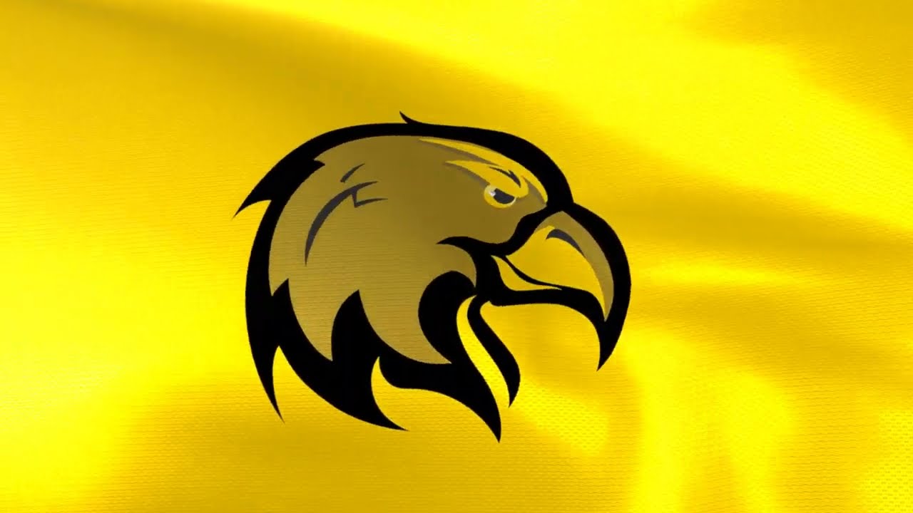 Flag of Cal State L.A. Golden Eagles waving in the wind