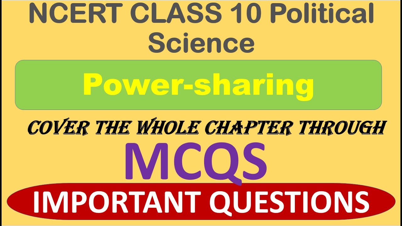 Power sharing | 50 MCQs with Answers | Class 10 Political Science Quiz