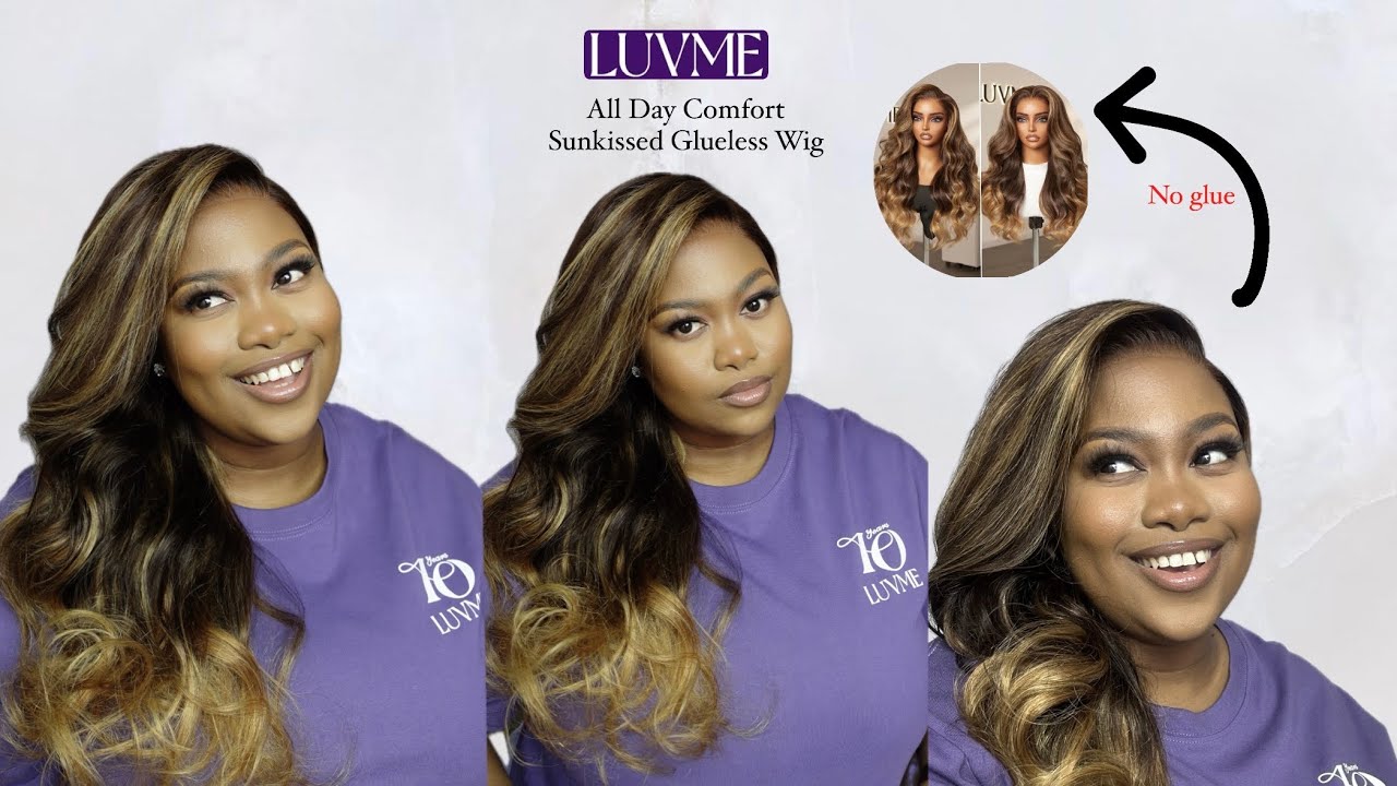 All Day Comfort Sunkissed Wig With highlights For Beginners Ft. LUVME HAIR