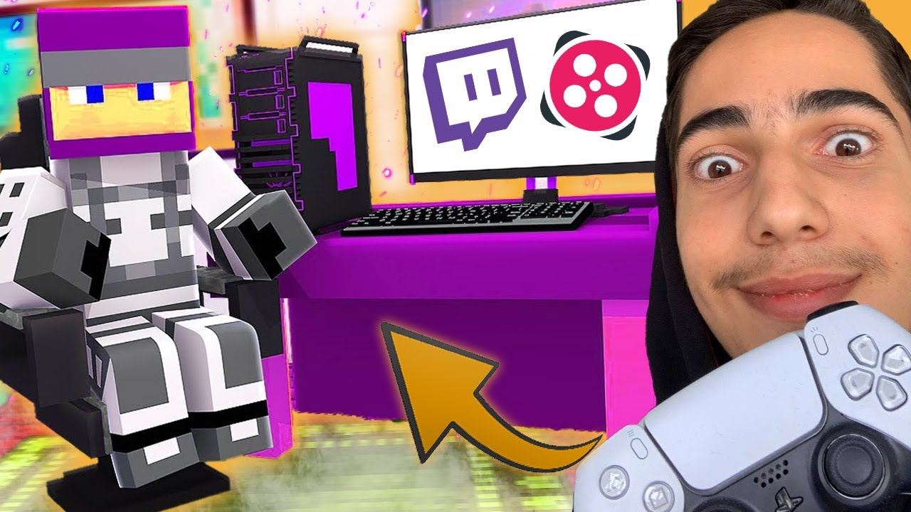 داخل ماینکرافت استریمر خفن شدم 😎💻 Minecraft Streamer Simulator #1