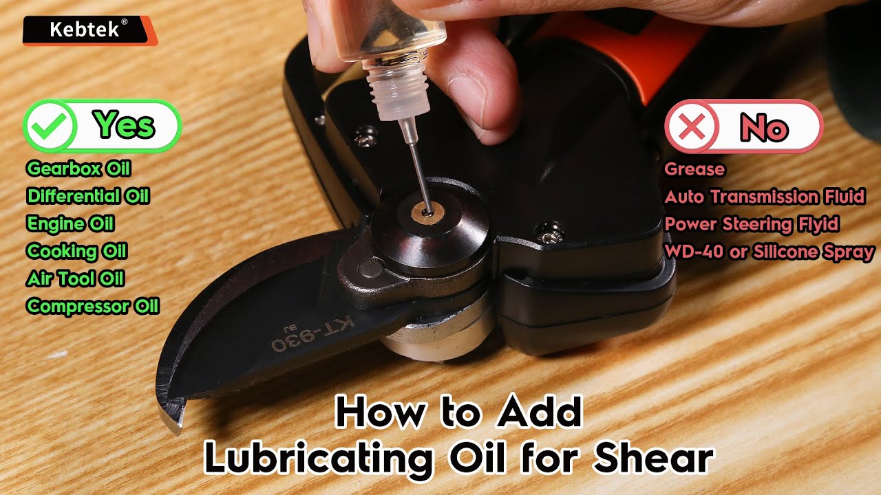 How to Add Lubricating Oil- Kebtek Electric Pruning Shear KT-930