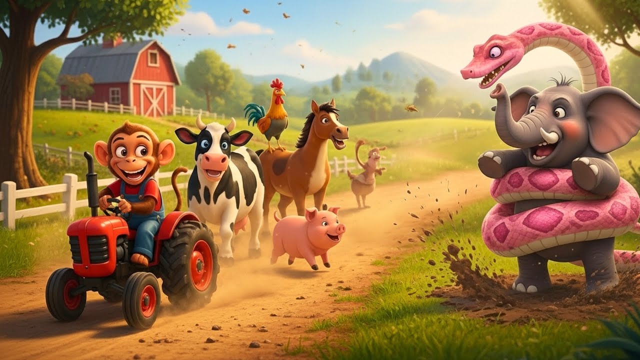 Brave Monkey Cartoon &ndash; Saving All Animals on the Farm 🐵🚜