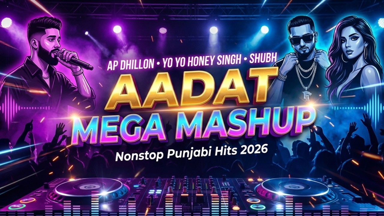 AADAT MEGA MASHUP 2026 AP Dhillon ft. Tara Sutaria Yo Yo Honey Singh Shubh | Nonstop Punjabi Mashup