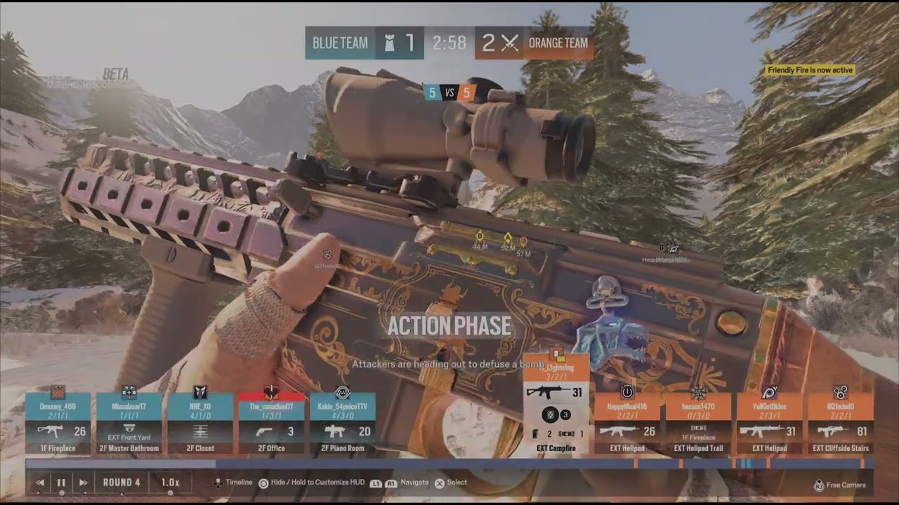 R6 Siege: 11 kill Chalet uncut REPLAY MODE