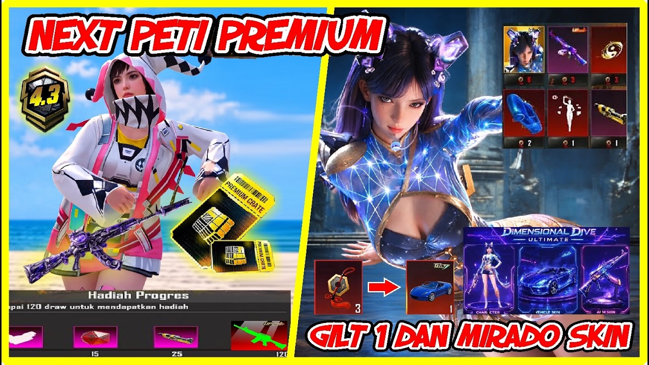 FIX SET PETI PREMIUM DAN KENDARAAN MIRADO DI ULTIMATE/GILT 1 - PUBG MOBILE 4.3