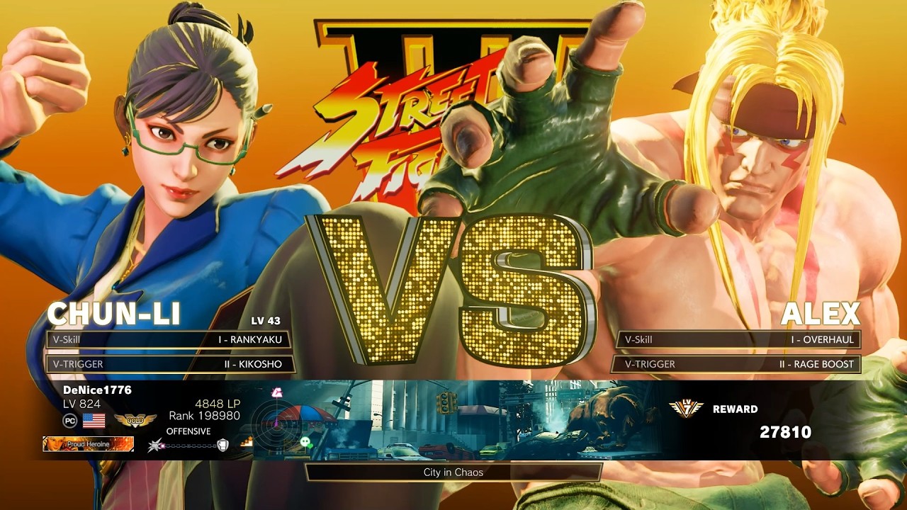 Street Fighter V [STEAM]: Chun-Li - Arcade Run [SF3 route] - Hard Difficulty - Professional Color 7