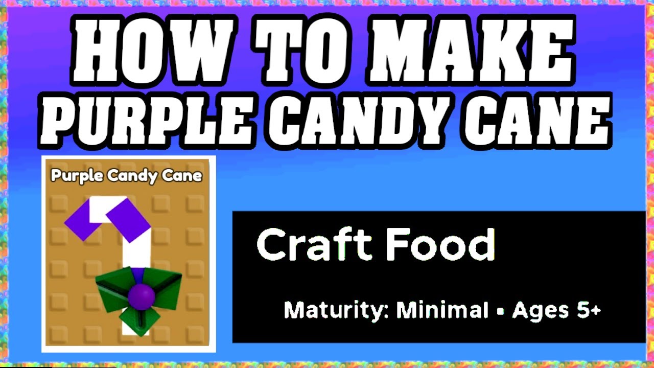 How To Make PURPLE CANDY CANE in CRAFT FOOD ROBLOX [Unlock New Recipe] [walkthrough]