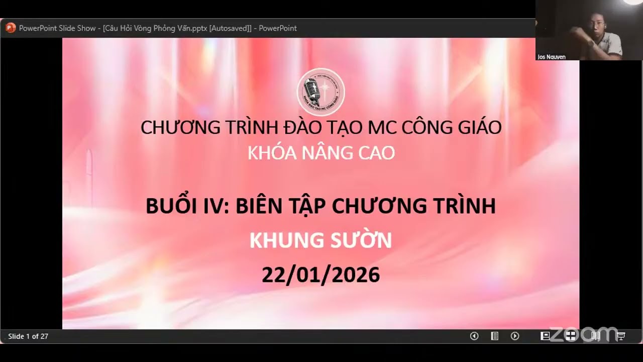 Chuyên ngành buổi IV 22/01/2026 : Biên tập chương trình - Cùng Chủ Nhiệm Lê Khôi