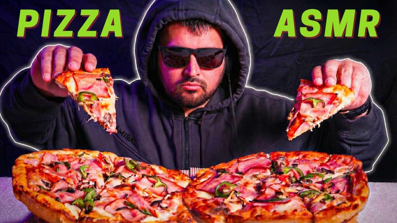 ASMR Pizza Eating Sounds 🍕 | No Talking Mukbang | Crispy & Cheesy Bites