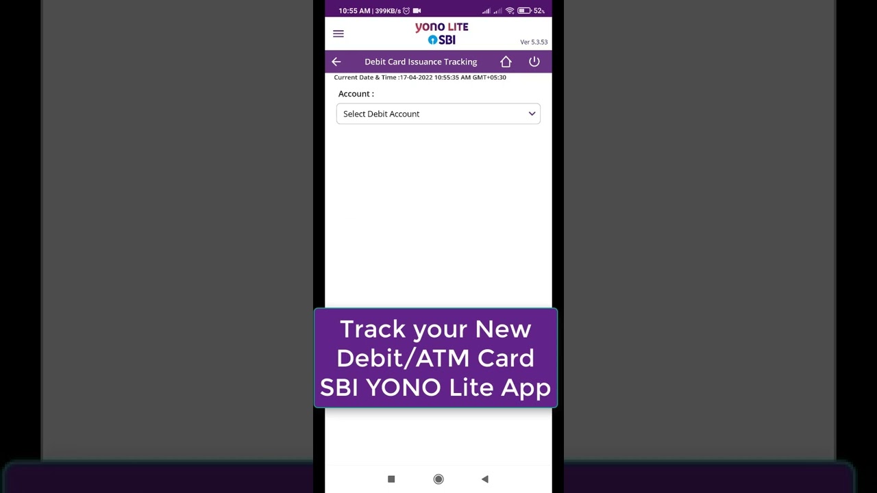 Track online new SBI Debit ATM Card by YONO Lite App with live Demo