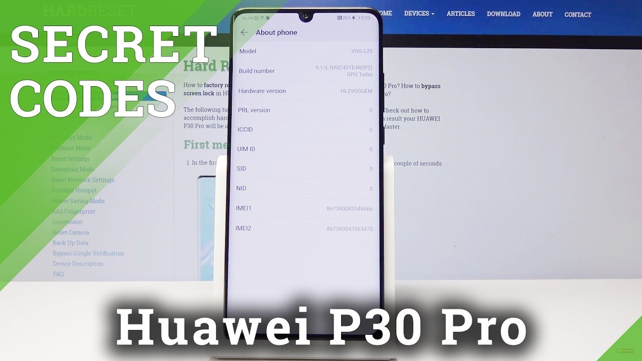 Секретные коды HUAWEI P30 Pro — скрытый режим / секретные параметры