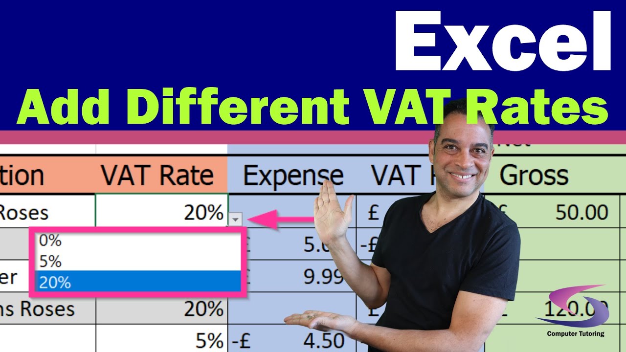 How do I add DIFFERENT VAT rates into the same spreadsheet?