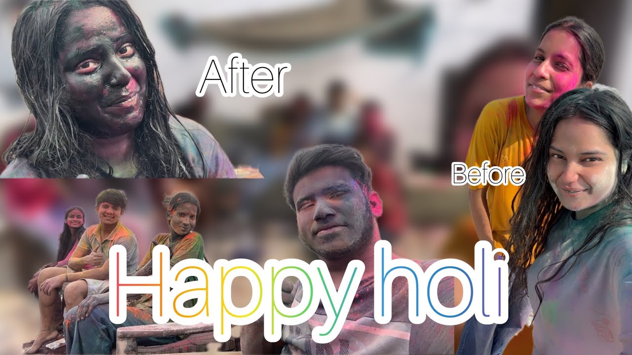 Holi celebration with family ♥️(vlog-60)  #holi #trendingvlogs #vlog #familyvlog