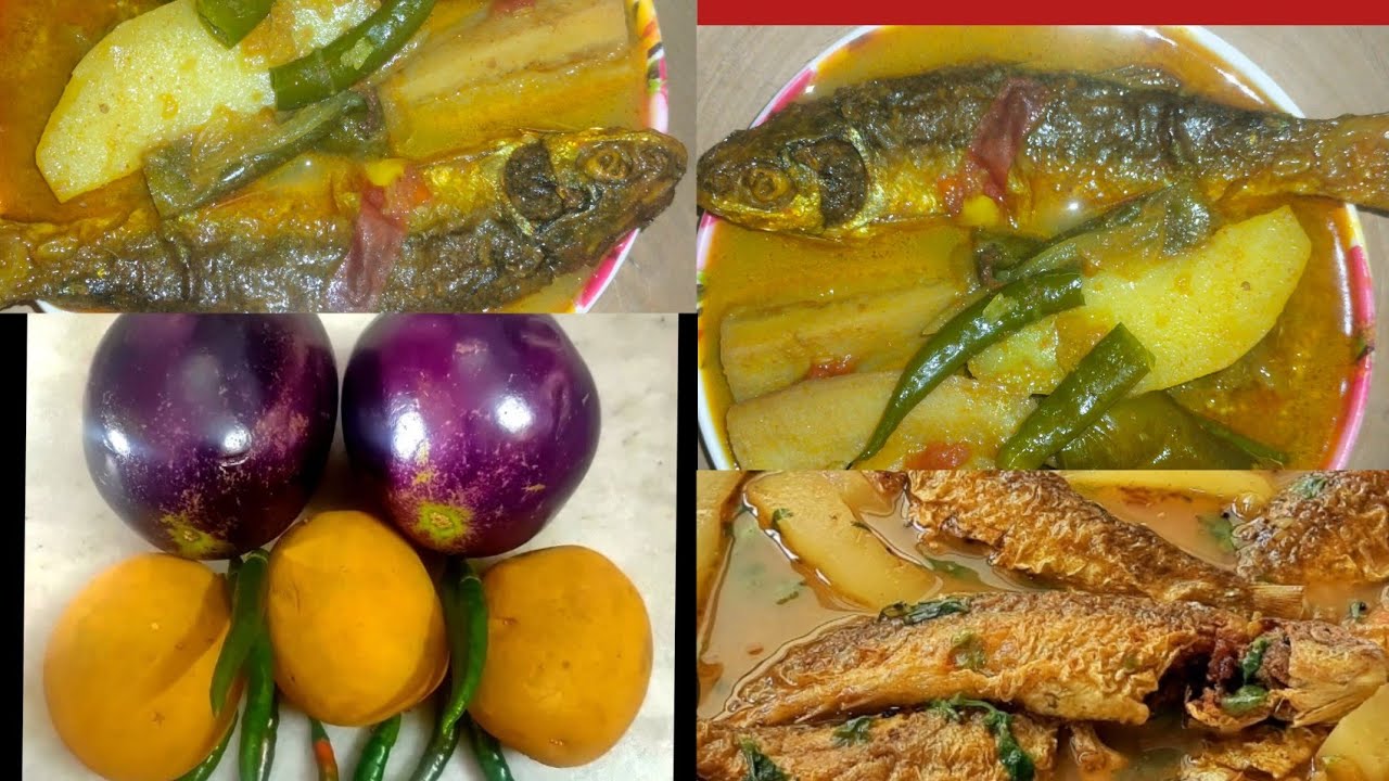 🥔🍆বাটা মাছের ঝোল আলু বেগুন কাঁচ কলা দিয়ে এইভাবে বানিয়ে দেখুন/Bata Macher jhal recipe in Bengali 👌👌
