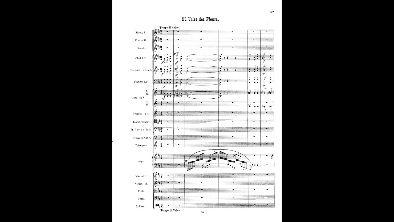 Tchaikovsky: The Nutcracker Suite "Waltz of the Flowers" (Score)