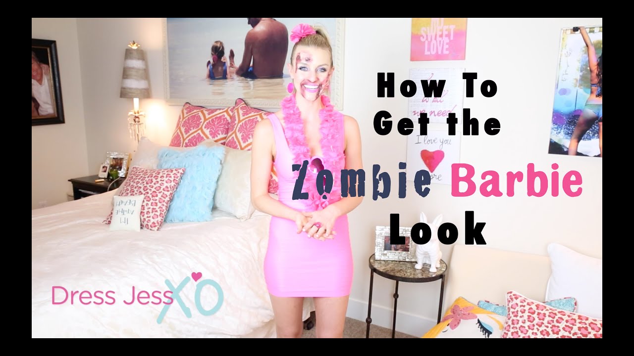 Zombie Barbie Halloween Costume Look Tutorial