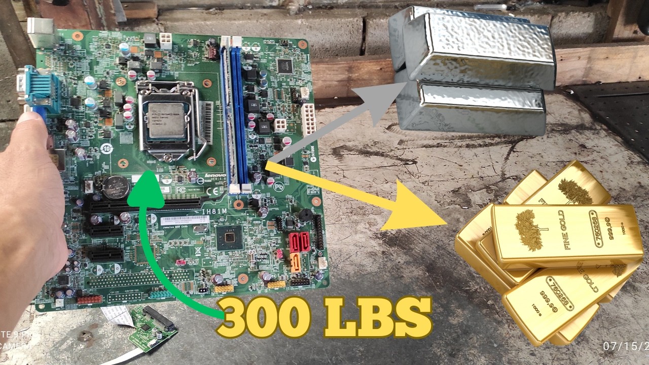 Unbelievable Gold Recovery: Processing 150 kg of Motherboards for Gold and Silver