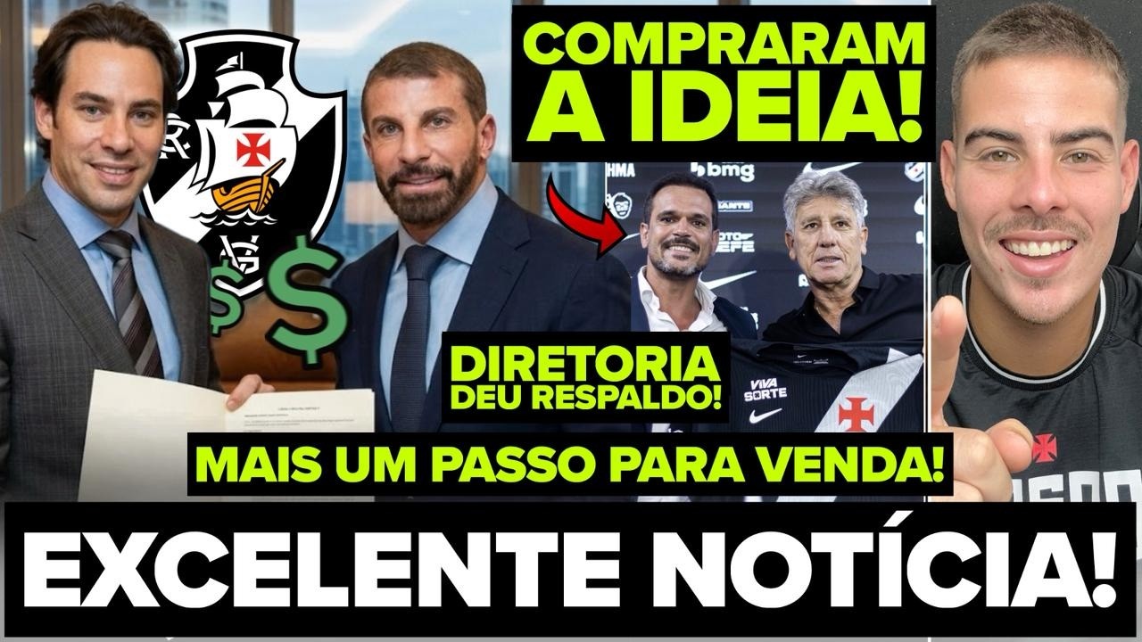 EXCELENTE NOTÍCIA NO VASCO! MAIS UM PASSO PARA VENDA! RENATO GAÚCHO RESPALDADO NO CARGO! E MUITO+