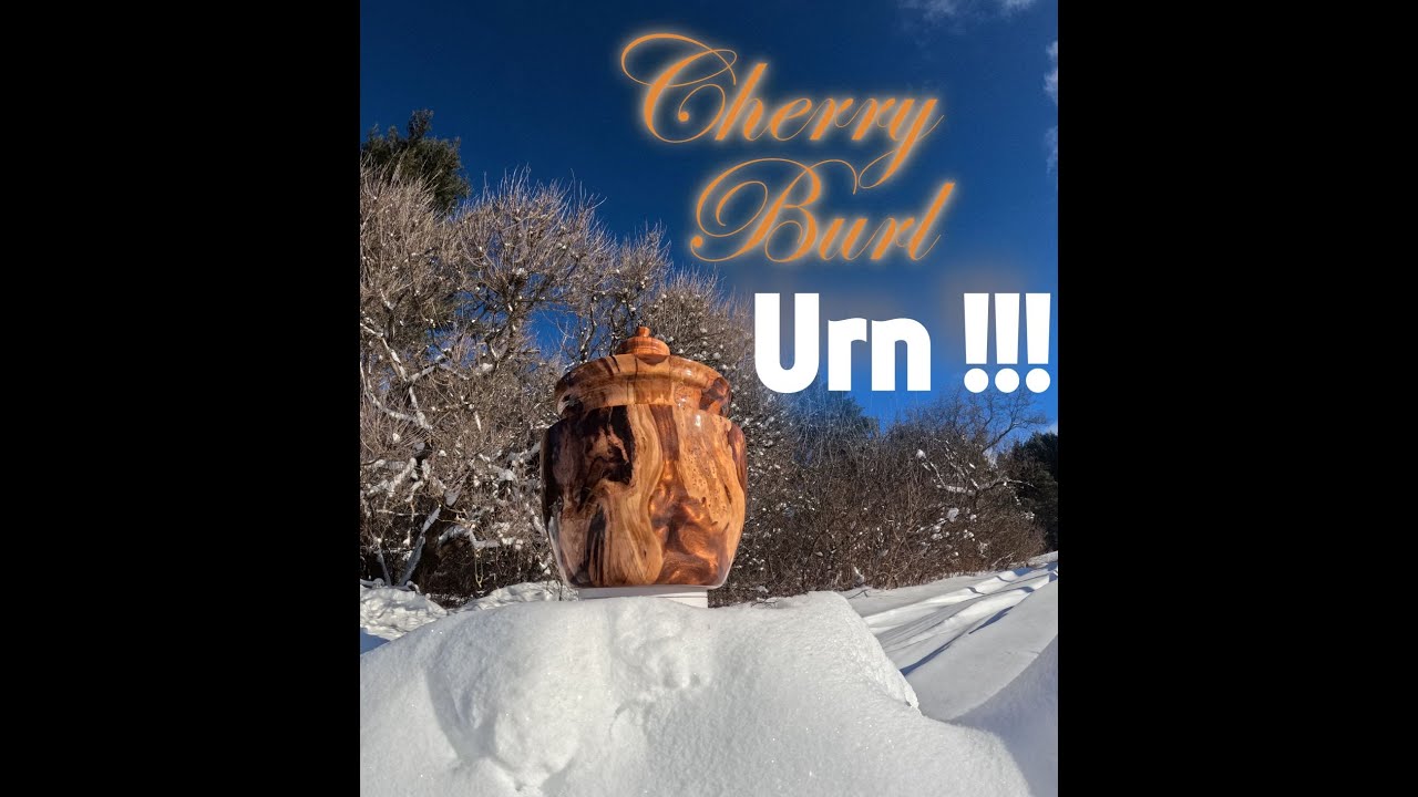 Woodturning-turning a Cherry Burl and epoxy casting Urn!!!