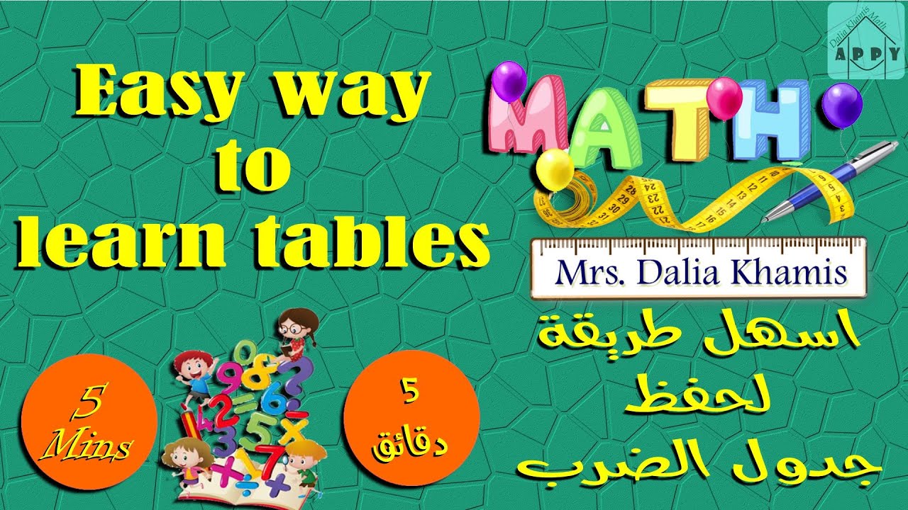Easy way to learn multiplication tables - أسرع فكرة لحفظ جدول الضرب