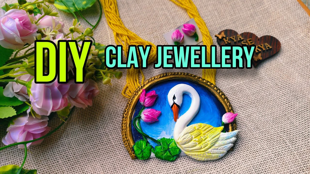 Clay jewellery making at home||Saraswati puja special jewellery||সরস্বতী পূজা স্পেশাল গয়না#kyasekya