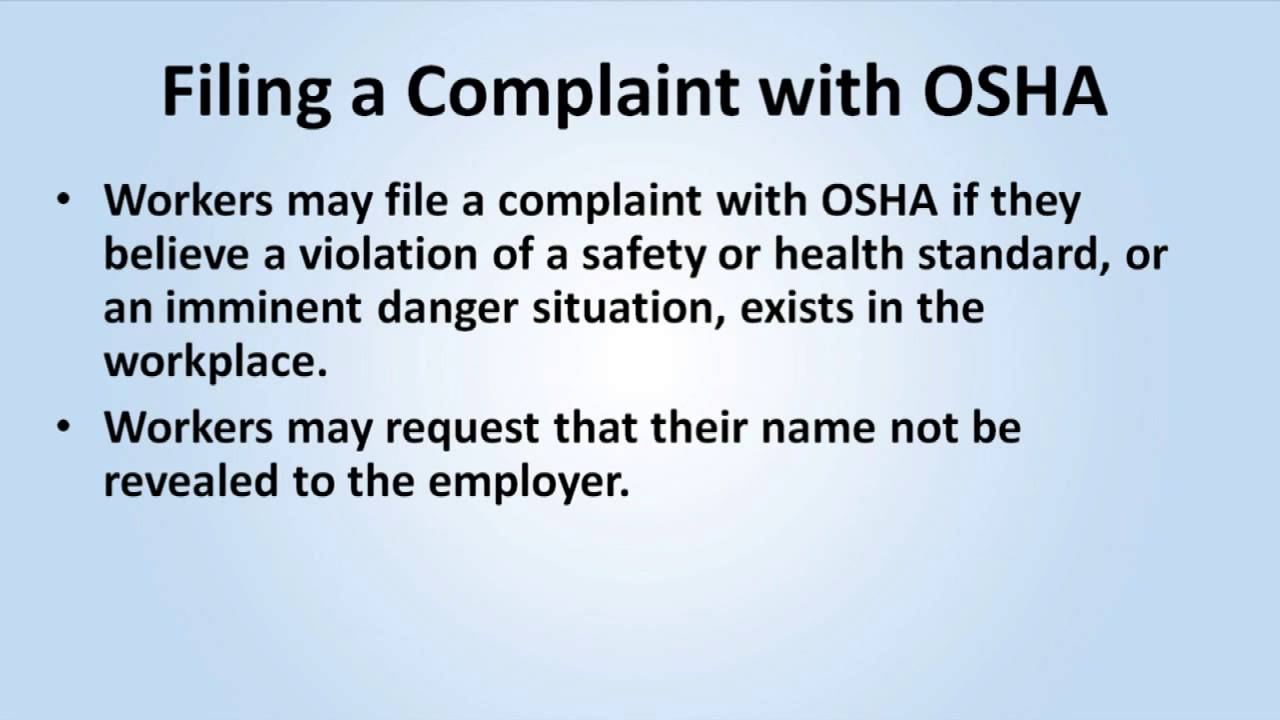 Introduction to OSHA