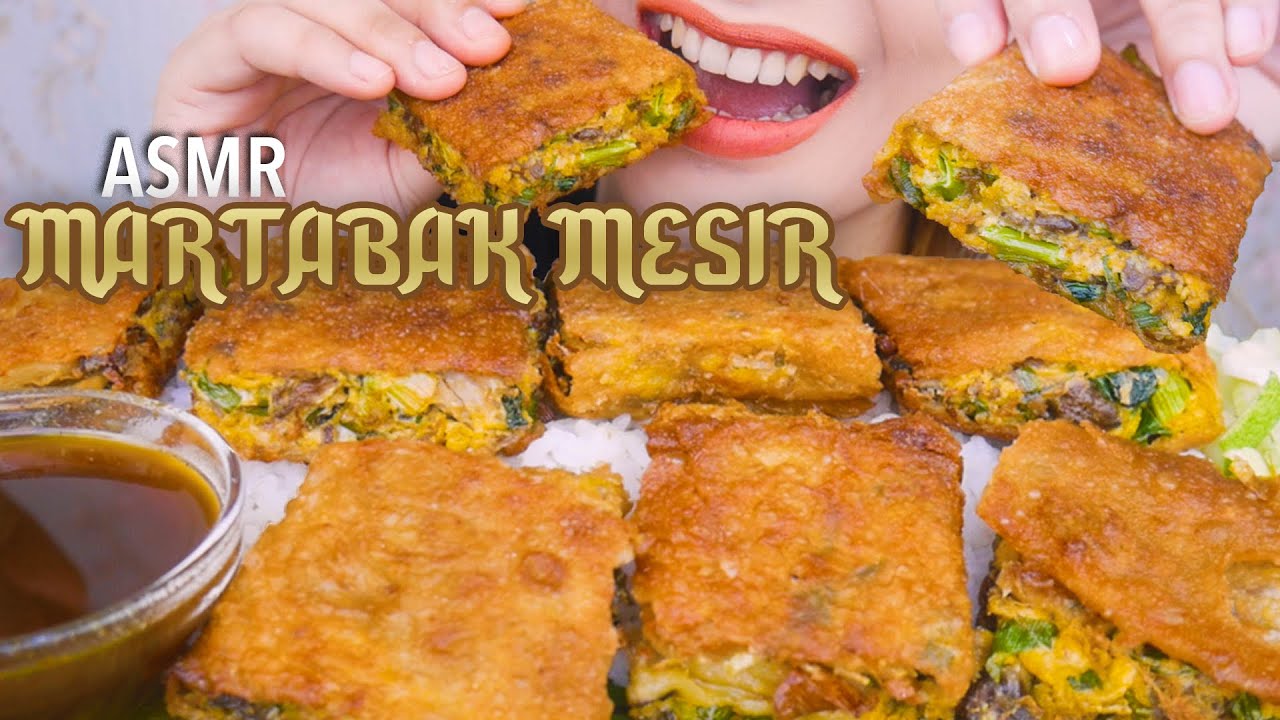 AUTO KLENGERR!! ASMR MARTABAK MESIR 5 TELOR PAKE NASI! | ASMR Indonesia