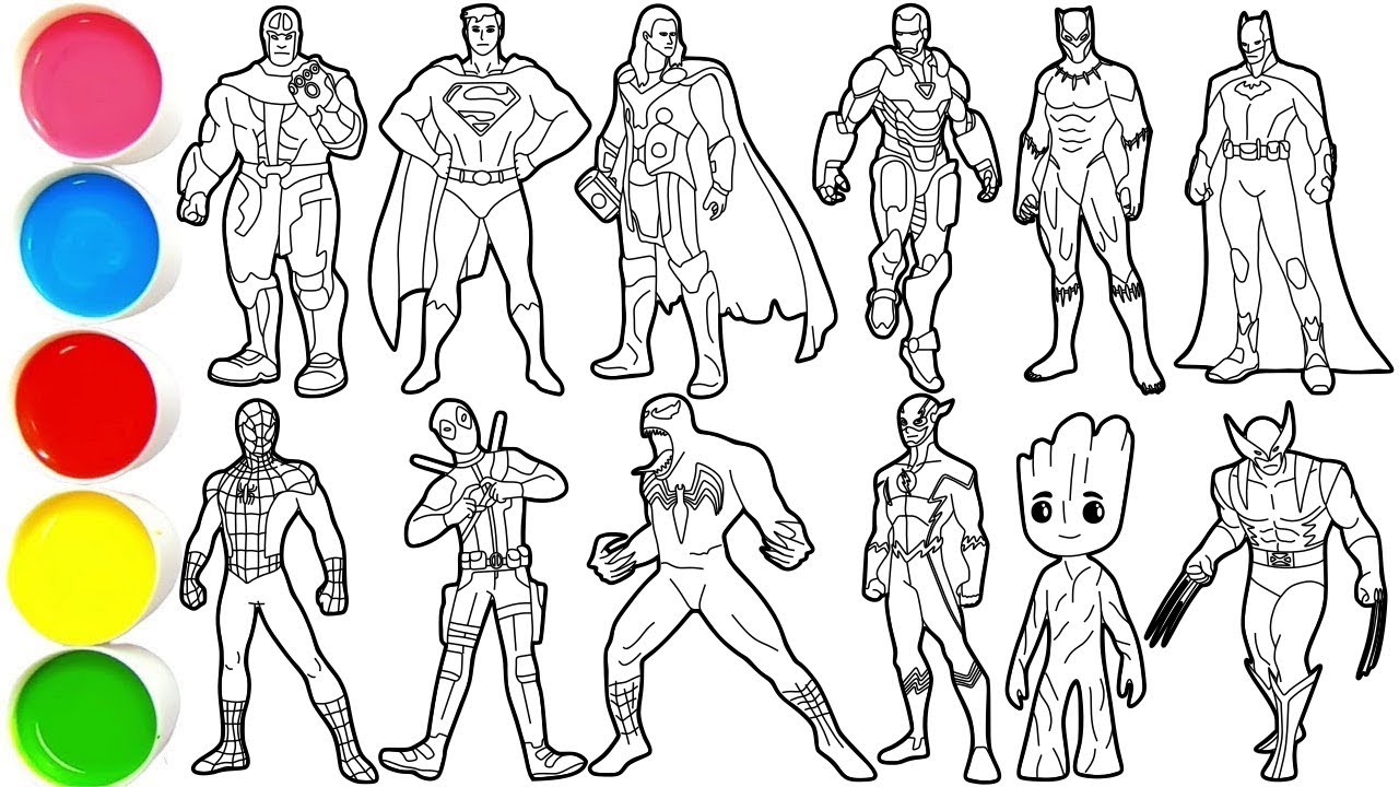 Draw 12 Legendary Superheroes in Minutes - Superman, Thor, Iron Man, Batman, Spider-Man & others