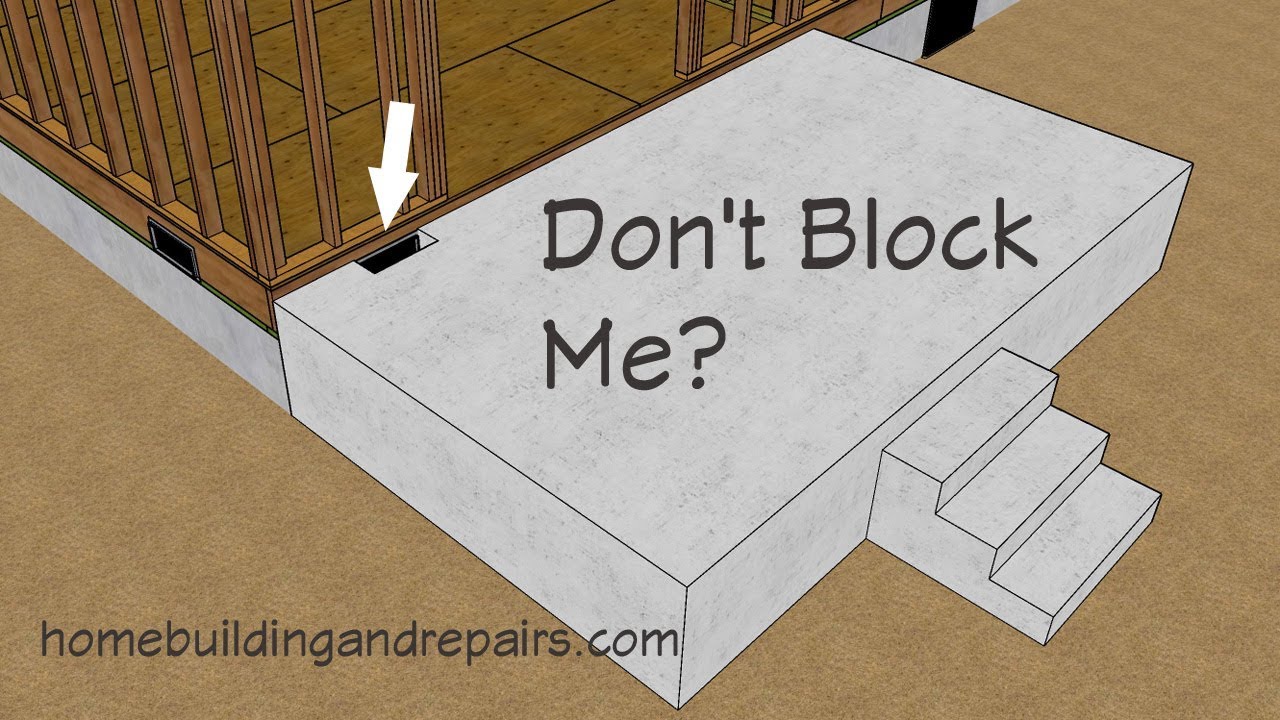 Ideas To Avoid Blocking Crawlspace Vents When Adding Stairs, Patios And Porches