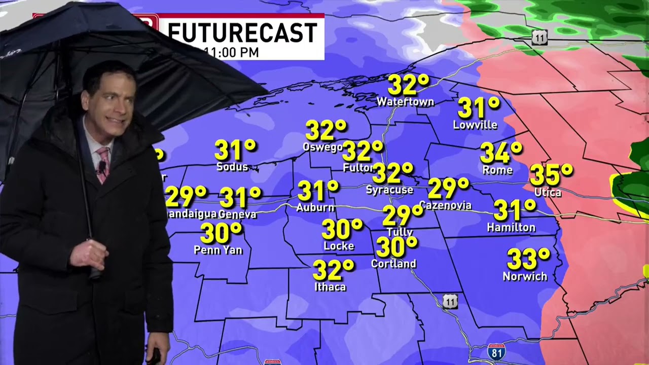 From 72° Monday PM to a wind chill of 2° by dawn Tuesday with rain changing to wind & snow!
