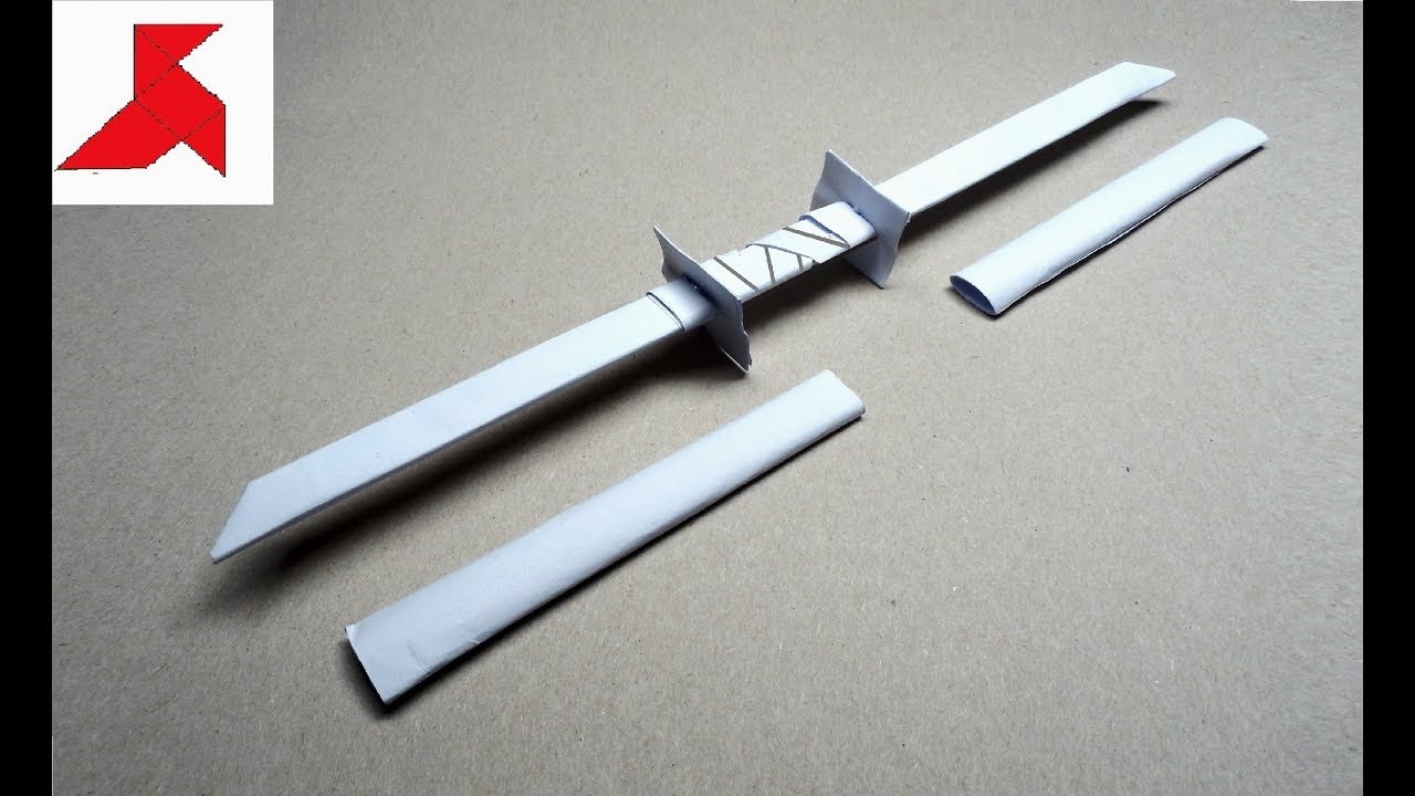 DIY ㊗️ Как сделать ДВОЙНОЙ САМУРАЙСКИЙ МЕЧ из бумаги А4