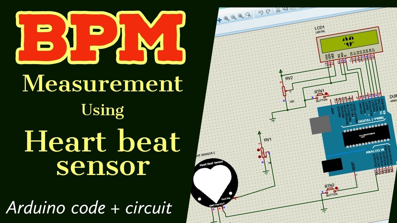 BPM measurement using Heart beat sensor and Arduino // Hear beat sensor simulation in proteus #BPM