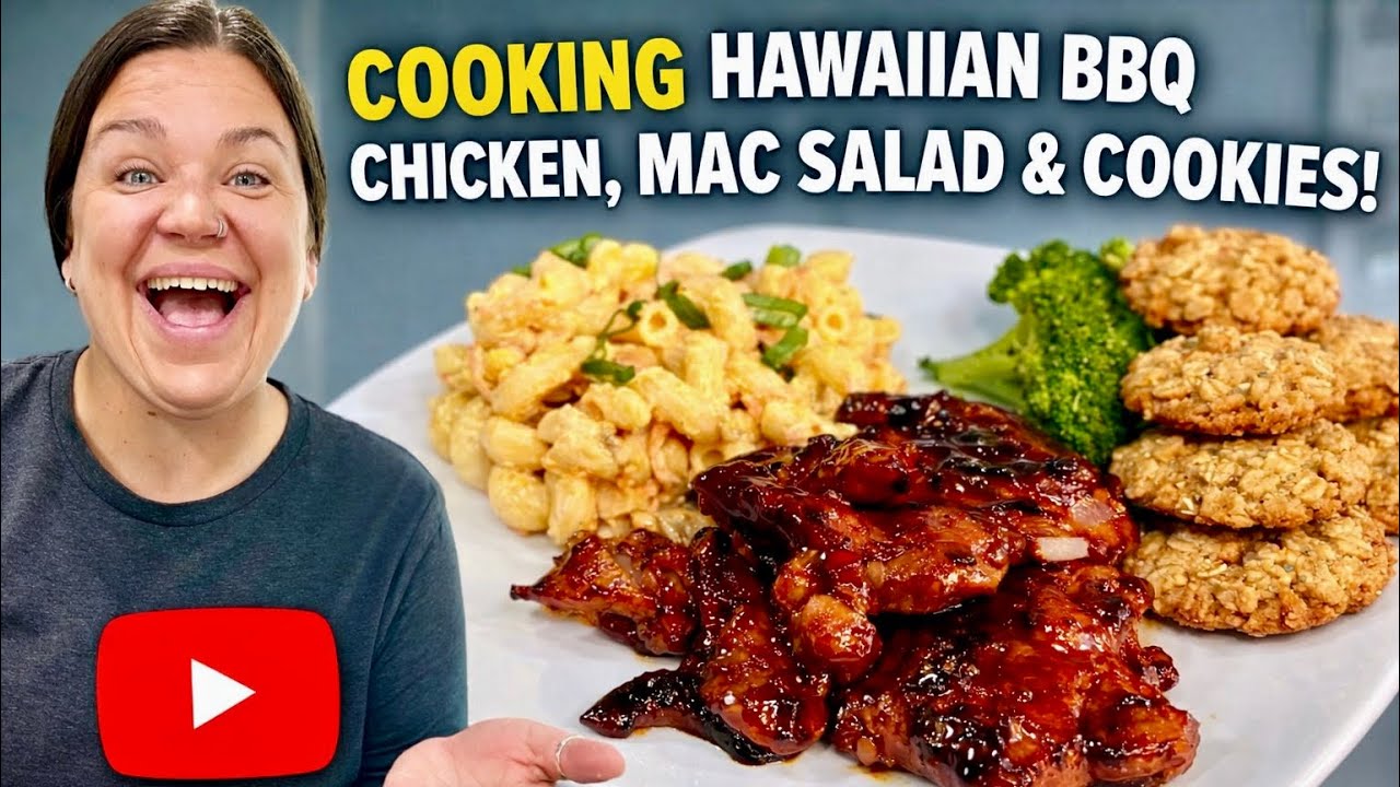 Cook With Us | How To Make Hawaiian BBQ Chicken , Macaroni Salad, & Homemade Oatmeal Cookies