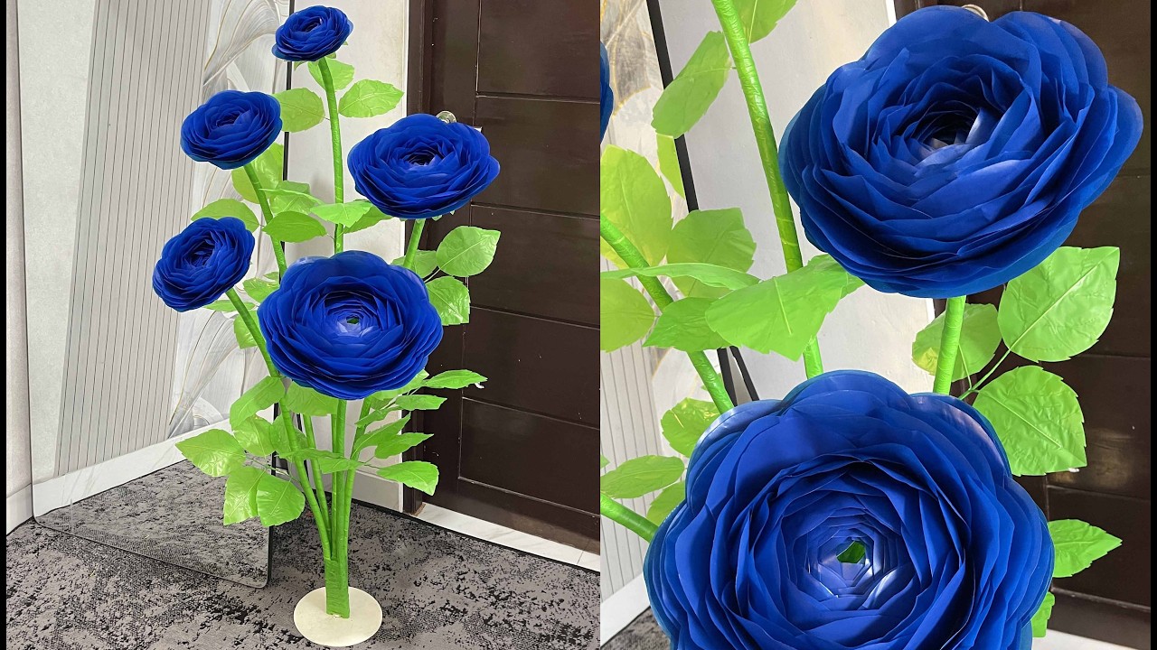 Plastic Shopping bag flowers Craft || Cara membuat Bunga dari Kantong Plastik Kresek TANPA SETRIKA