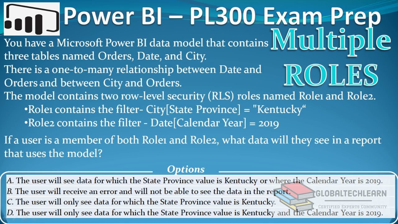 PL 300 : Q64 - Power BI Multiple User Roles