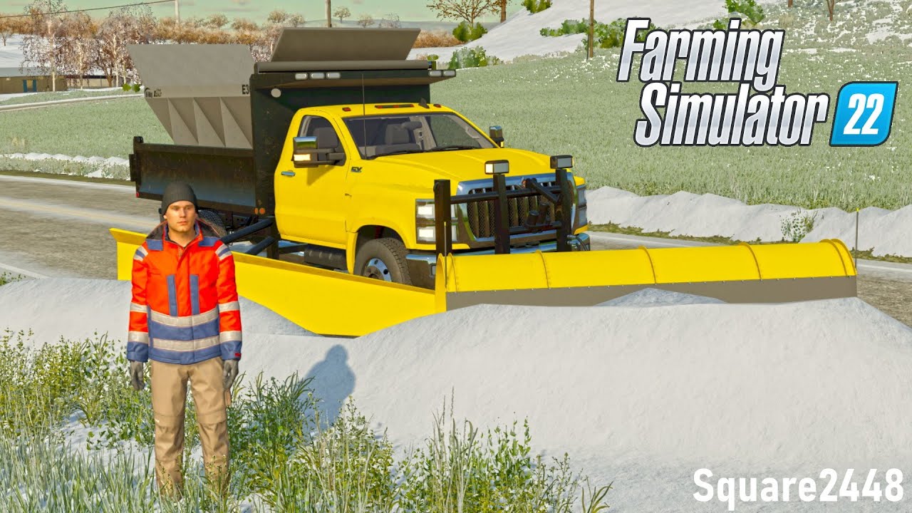 SNOW PLOWING COUNTY ROADS! (PUBLIC WORKS) | FARMING SIMULATOR 22