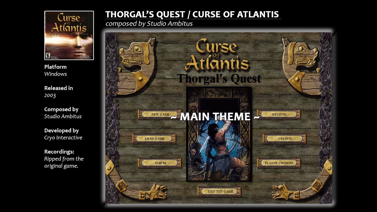 The Curse of Atlantis, Thorgal's Quest / Thorgal: the Curse of Odin Soundtrack (PC-WIN)
